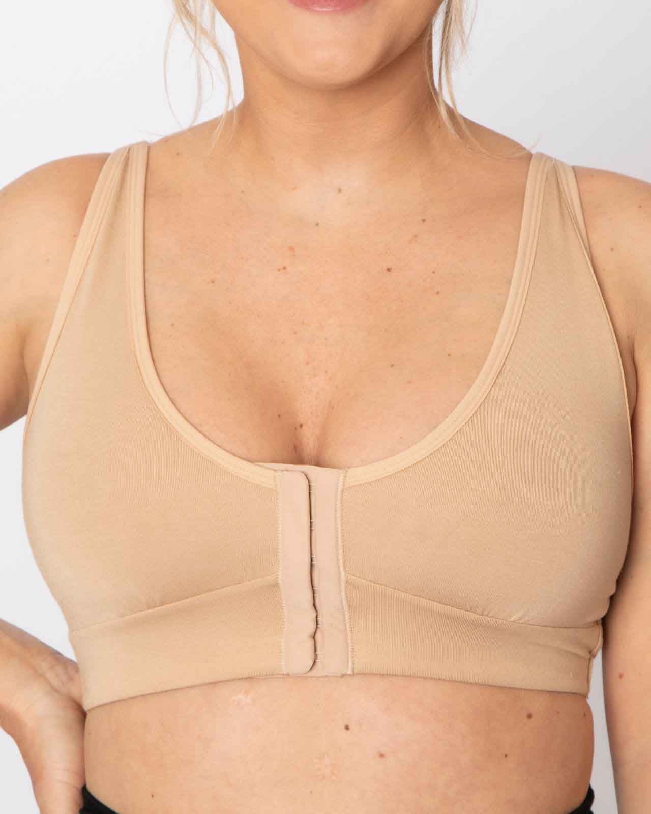  Annette Post Surgery Bra Front Closure – Wireless Bra - Leisure  Bra with Molded Cups - Sustainable and Soft Material - Seamless Full  Coverage, Large, 2XL : Clothing, Shoes & Jewelry