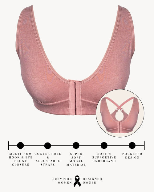 Dusty Rose & mastectomy bra