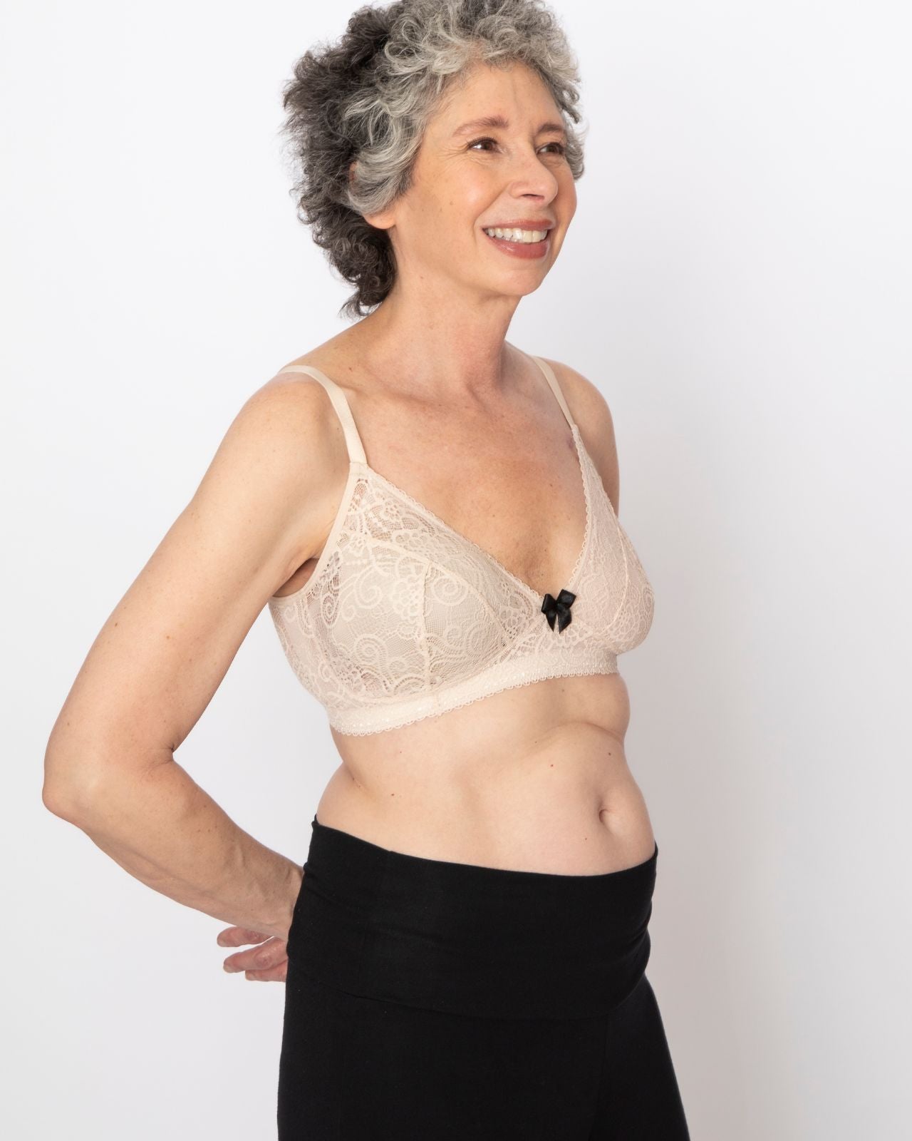 AnaOno Gloria Pocketed Wireless Post Surgical Bra, Black, Size M, from Soma
