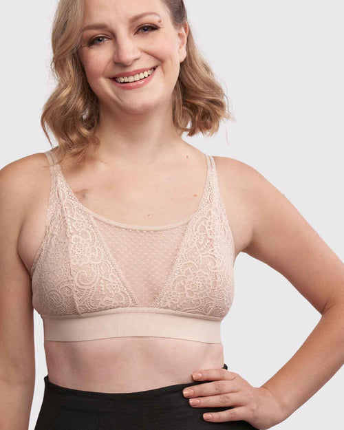 Nearly Me 5628 Anna Soft Lace Full Coverage Mastectomy Bra