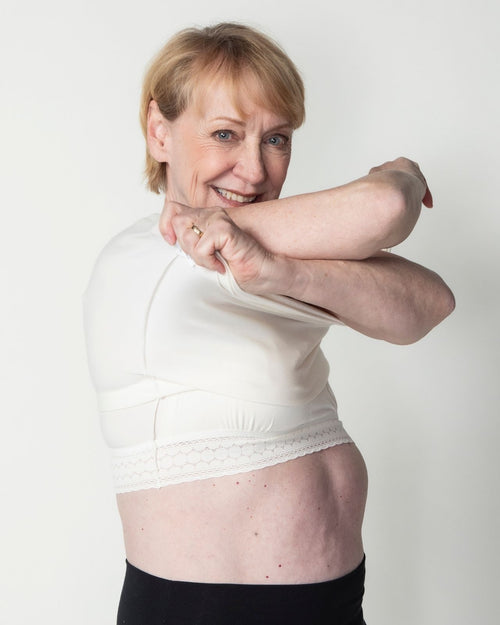 Ivory / Implants & Cecile Modal Cami with built in bra front view