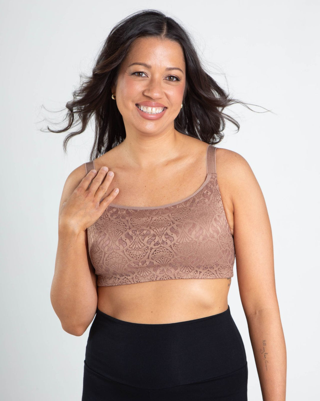 Carrie Pocketed Lace Molded Cup Bra | AnaOno