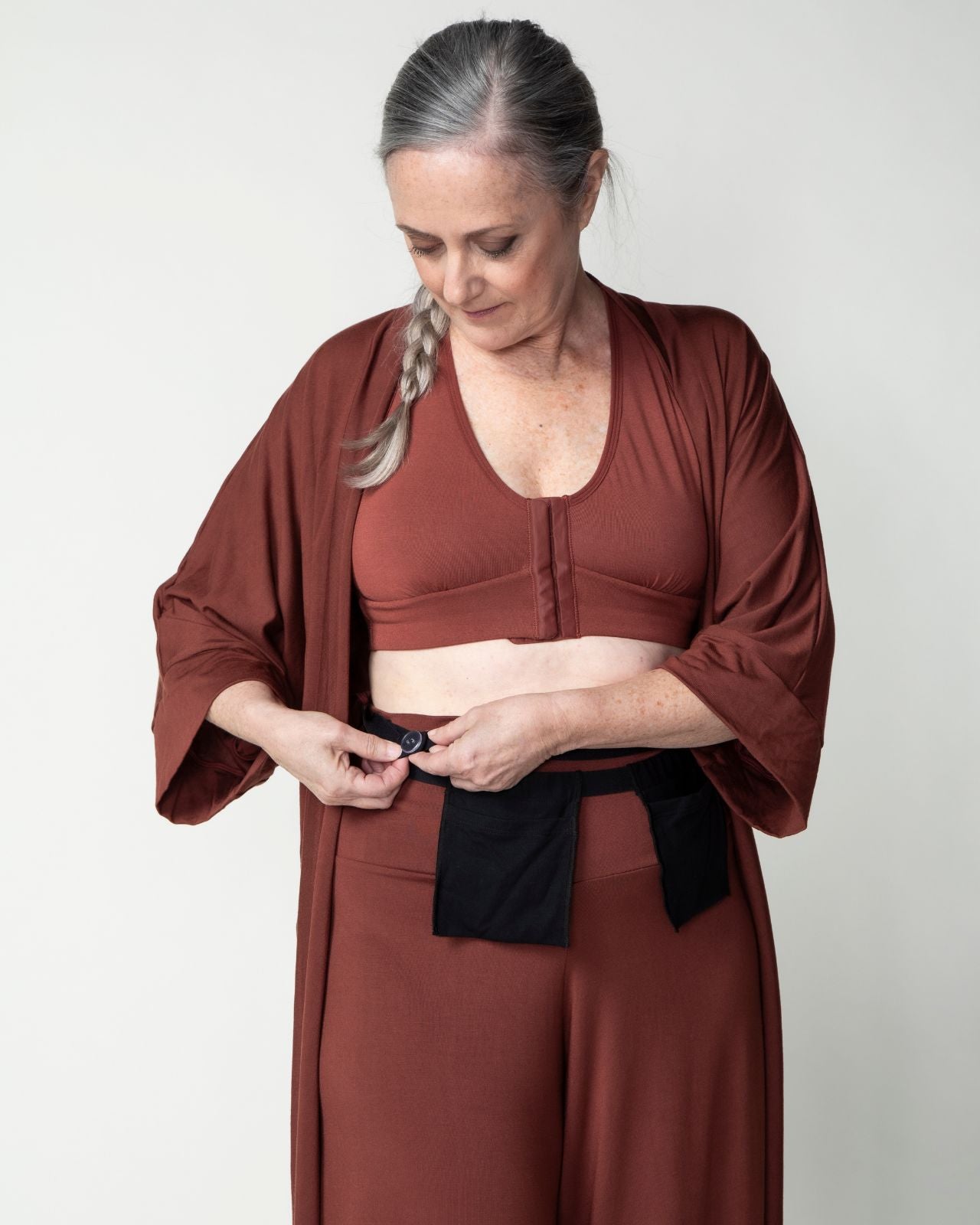 The Miena Robe with Drain Management Belt | AnaOno