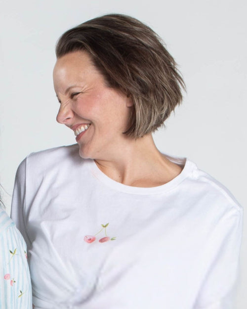 White & booberry relaxed t-shirt