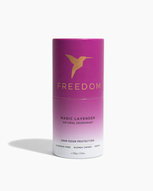 Lavender & freedom deodorant unscented smell, to help you stay fresh and clean all day long.