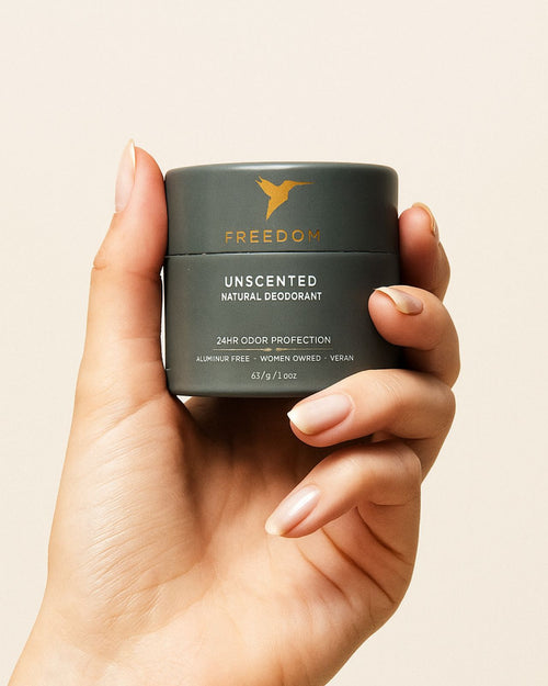 Unscented & mini travel size natural deodorant