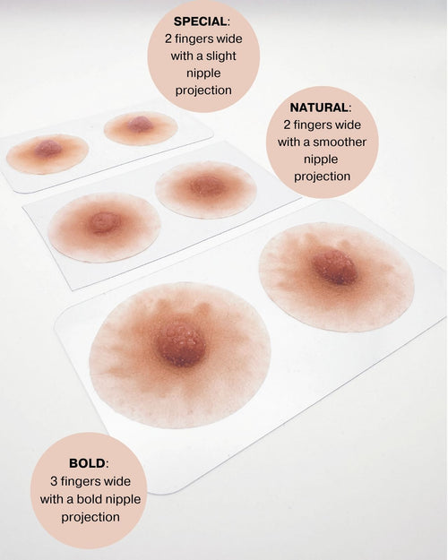 Soft Pink & different projections of the natural, special and the bold pink perfect nipple sizes