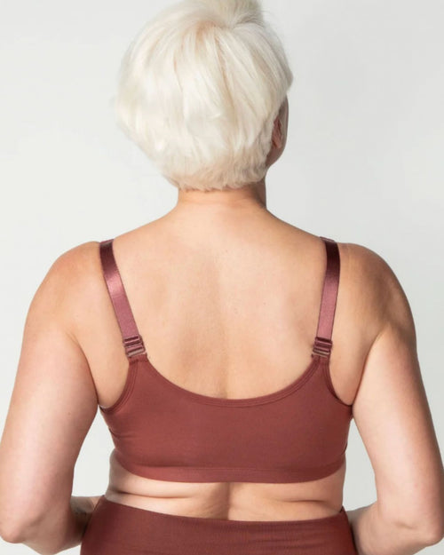 Sienna & front closure post op bra back view