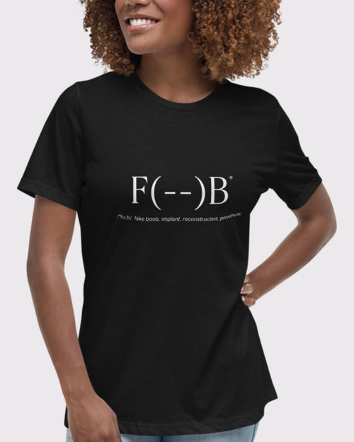 Black & F(--)B® printed crew neck tee with definition.