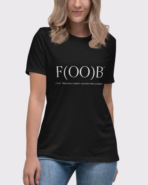 Black & F(oo)B® printed crew neck tee with definition.
