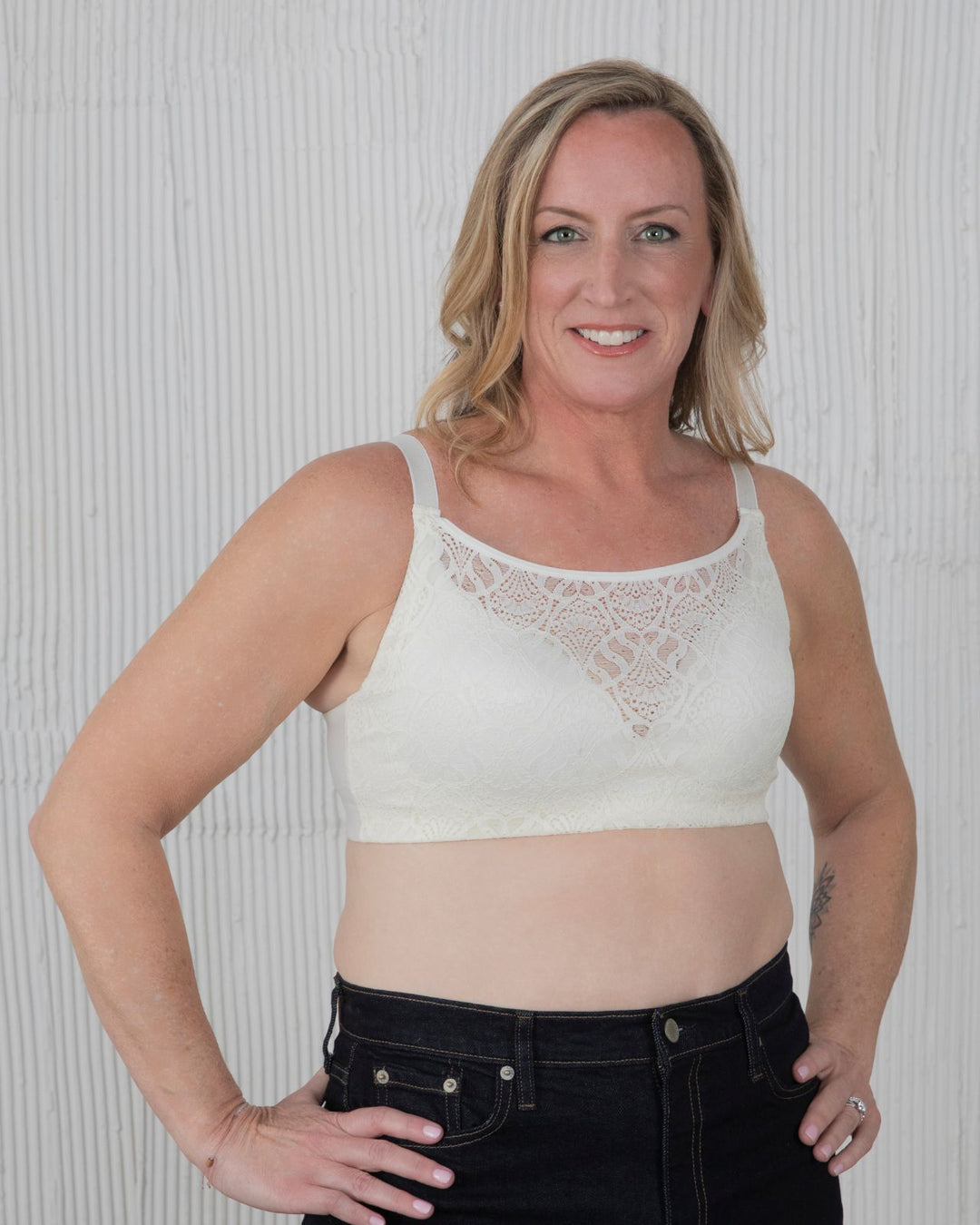 Carrie Pocketed Lace Molded Cup Bra | AnaOno