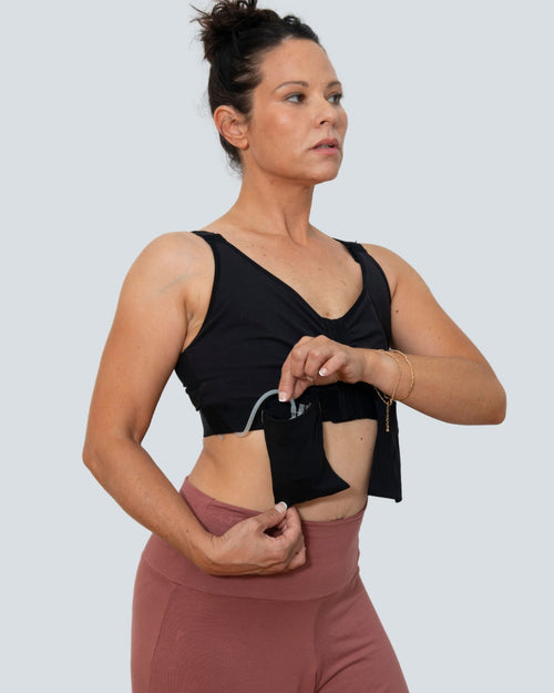 Womens Zip Front Sports Bra Wireless Post-Surgery Bra Surgical Racerback  Bra Active Yoga Sports Bras Plus Size Sports Bra Pack Mastectomy Bras For